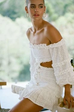 Ruffle Embroidered Dress -SABO™ Shop 5b85b735 4c1f 4d79 9fa3 95cffddf0719