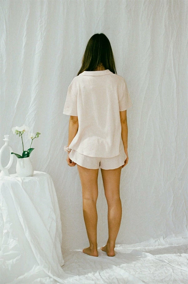 SAMPLE-Siesta PJ Shorts - Musk 6 SAMPLE-Siesta PJ Shorts - Musk - Image 6