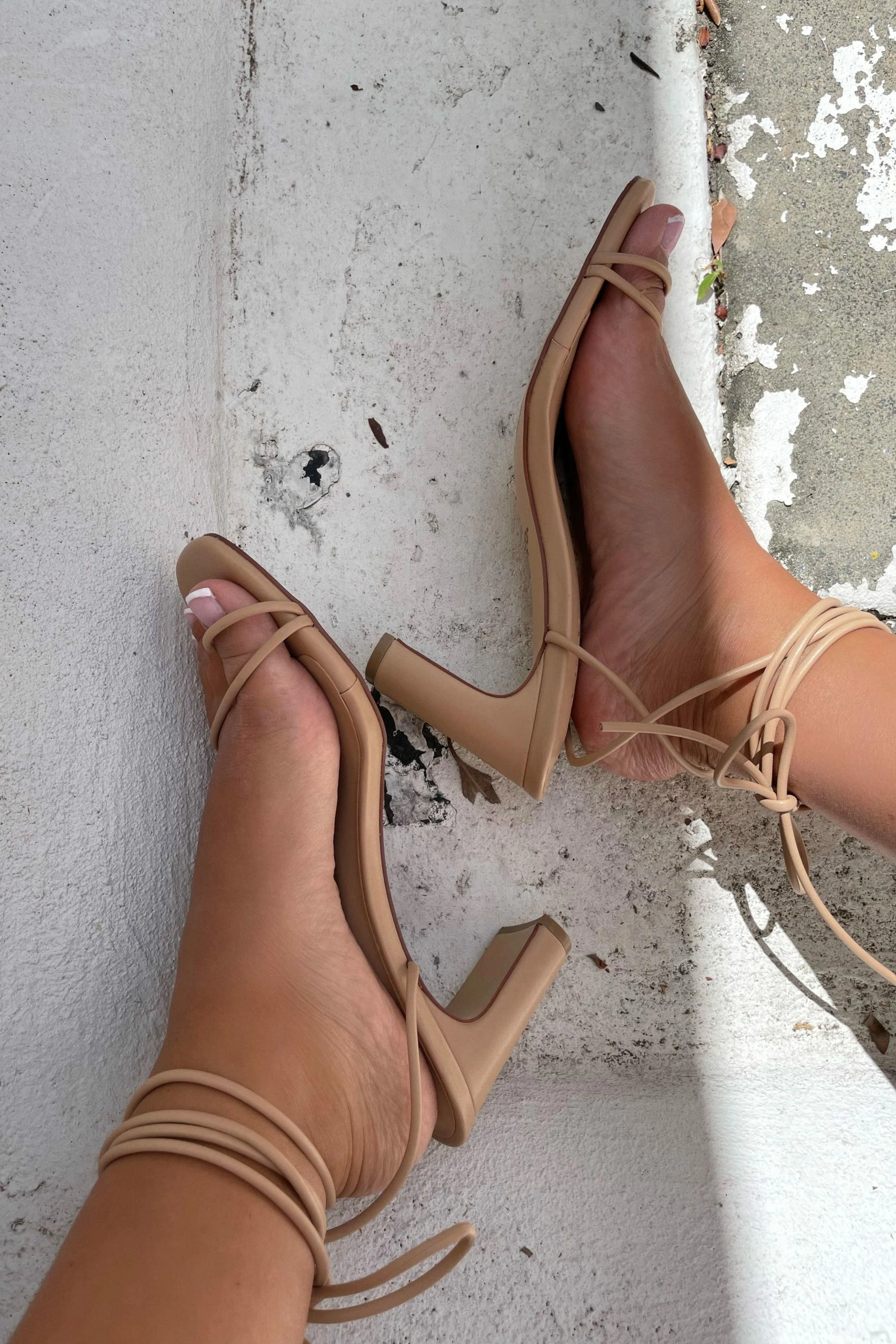 Strappy Leila Heels - Tan 4 Strappy Leila Heels - Tan - Image 2
