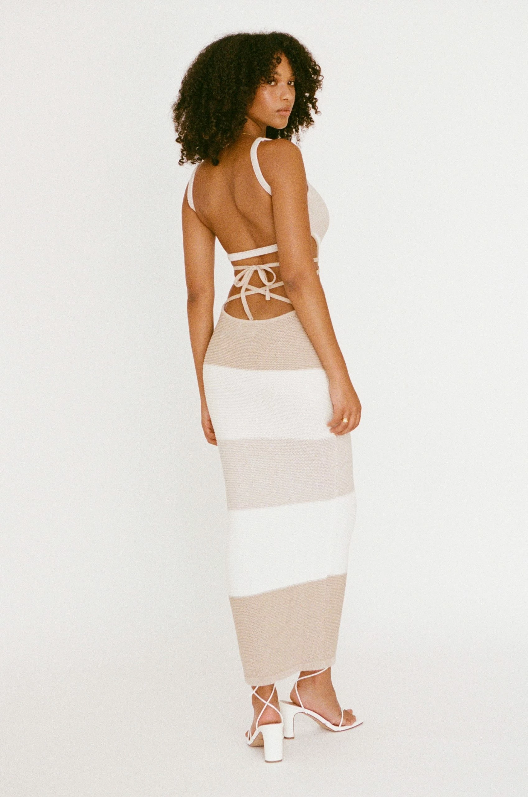 London Knit Dress - Sand 9 London Knit Dress - Sand - Image 7