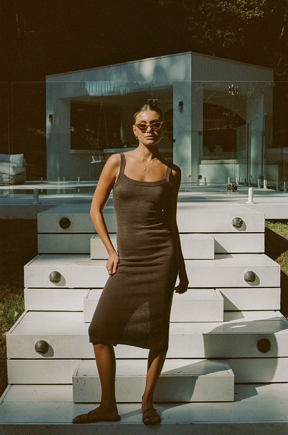 Vallie Midi Dress - Cocoa 6 Vallie Midi Dress - Cocoa - Image 4