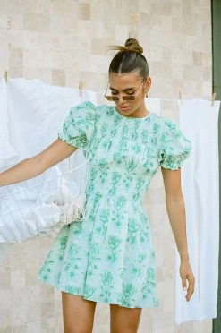 Charlize Shirred Dress - Tulip Floral -SABO™ Shop f2f7fe1e f26a 45ee 807d 394544f8c4ef